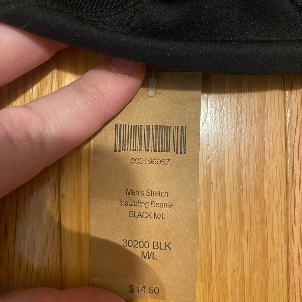 NWT Duluth Trading Co Black Men’s Stretch Insulating Beanie M/L - Picture 3 of 5